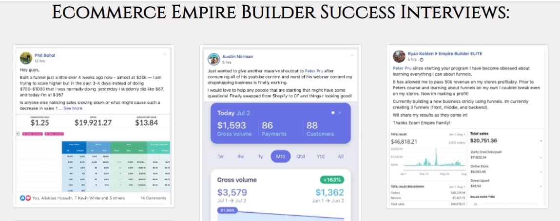 Peter Pru Ecommerce Empire Builders Cost Price Review